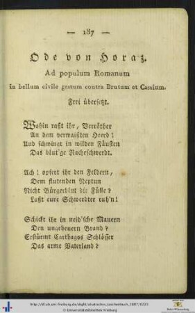 Ode von Horaz.