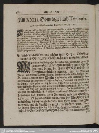 Am XXIII. Sonntage nach Trinitatis