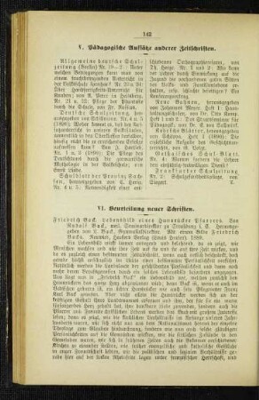 Pädagogische Aufsätze anderer Zeitschriften