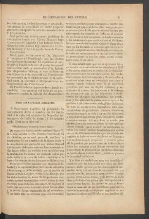 Nota del Cardenal Antonelli.