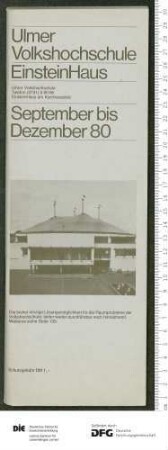 Programm 1. Trimester 1980/1981