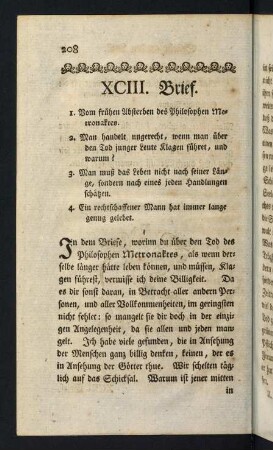 208-253, XCIII. Brief. - XCIV. Brief.