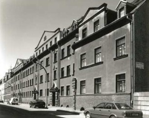 Oelsnitz/Vogtland. August-Bebel-Straße. Wohnhäuser Nummer 57 bis 65 (um 1926/1928)