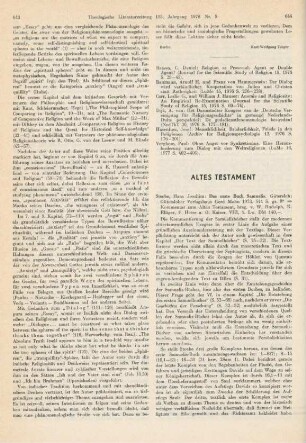 644-645 [Rezension] Stoebe, Hans Joachim, Das erste Buch Samuelis