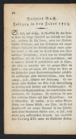 Feldzug im Jahr 1793.