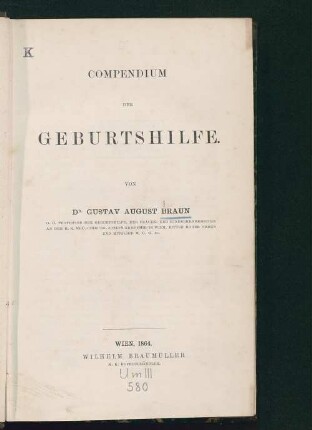 Compendium der Geburtshilfe