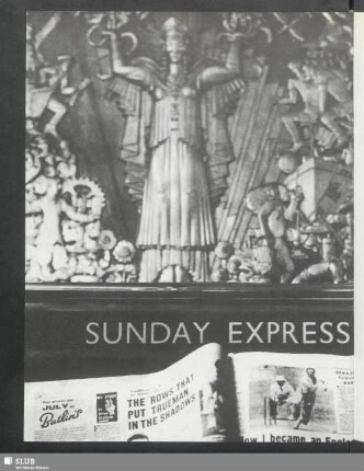 Werbetafel des Sunday-Express