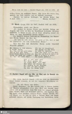 28. Moritz (Herzog 1541 bis 1547; Kurfürst 1547 bis 1553)