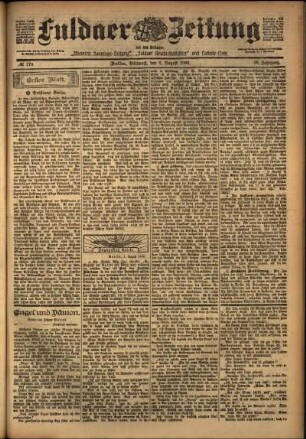 Erste Ausgabe vom Mittwoch, den 06. August 1902.