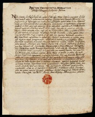 Todesanzeige des Johann Bernhard Haupfelius aus Tübingen, Stipendiat, 1604