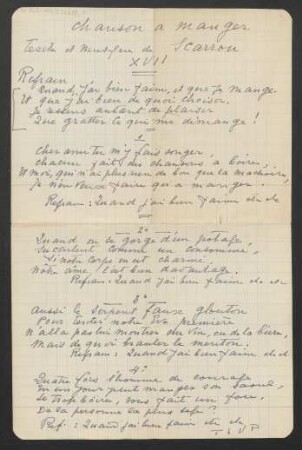 [Chanson / Text / Noten] 8 Chansontexte