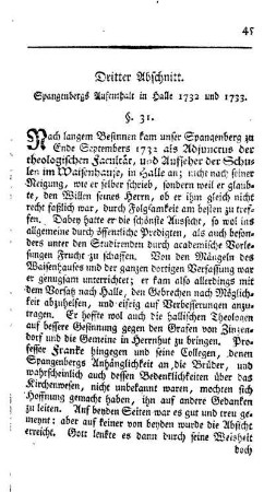 Spangenbergs Aufenthalt in Halle 1732 und 1733