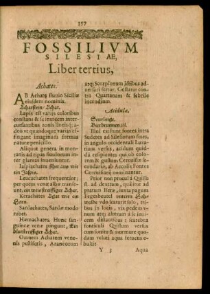 Fossilium Silesiae, Liber Tertius
