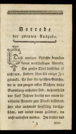 Vorrede der zweyten Aufgabe