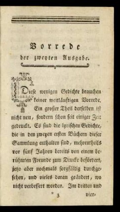 Vorrede der zweyten Aufgabe