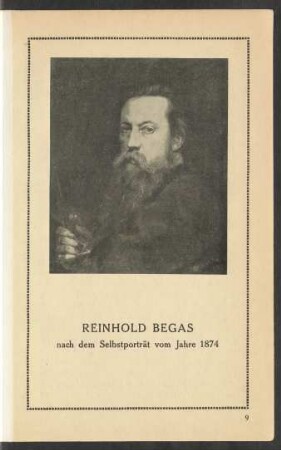 Reinhold Begas nach dem Selbstporträt vom Jahre 1874