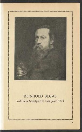 Reinhold Begas nach dem Selbstporträt vom Jahre 1874