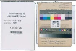 Entnazifizierung Otto Krueger , geb. 01.10.1900 (Polizeimeister)
