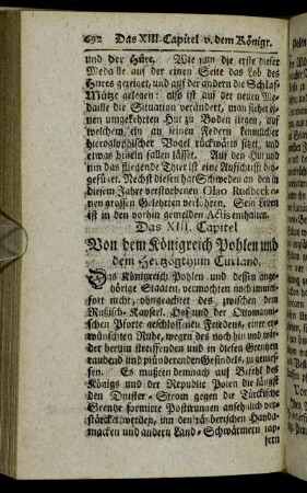 Das XIII. Capitel Von dem Königreich Pohlen und dem Hertzogthum Curland.