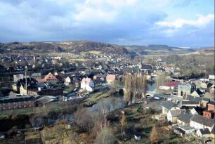 Blick vom Bergfried in die Stadtmitte