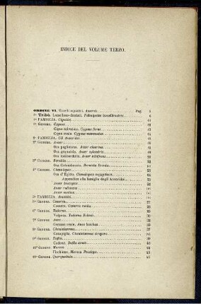 Indice Del Volume Terzo.