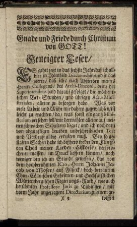 Gnade und Friede durch Christum von Gott!