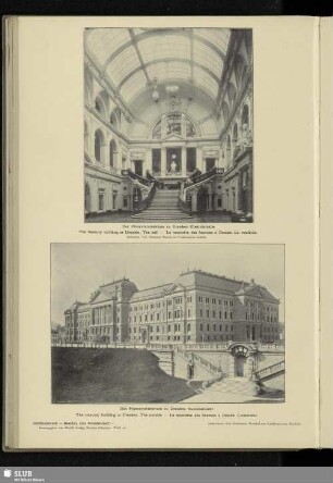 Das Finanzministerium zu Dresden Oberlichthalle - Das Finanzministerium zu Dresden: Aussenansicht
