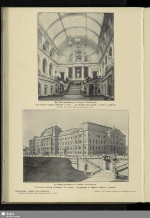 Das Finanzministerium zu Dresden Oberlichthalle - Das Finanzministerium zu Dresden: Aussenansicht