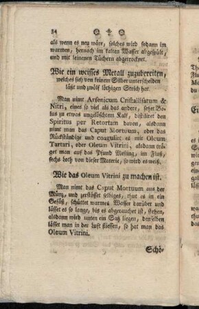 Wie das Oleum Vitrini zu machen ist.