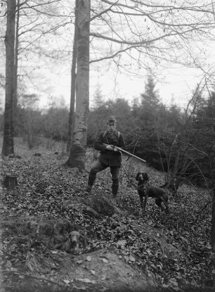 Jäger mit Hund