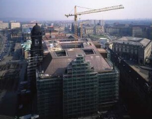 Baustelle Ständehaus, Bauphase Substanzsicherung / Wiederaufbau