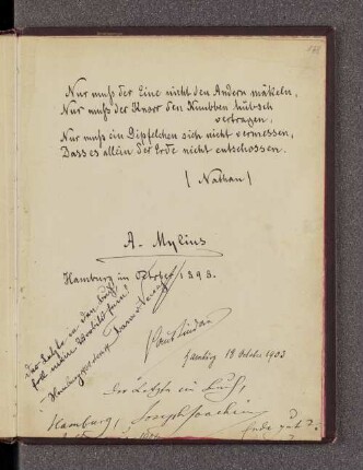 Joseph Joachim ; Paul Lindau ; Adolf Mylius. – Hamburg, 1906