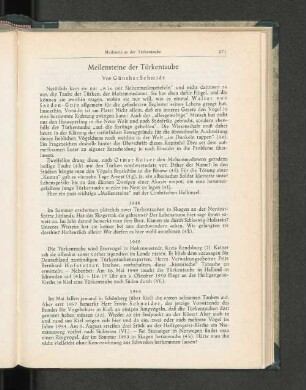 Meilensteine der Türkentaube