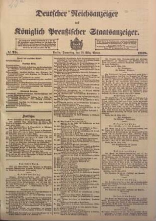 Deutscher Reichsanzeiger und Preußischer Staatsanzeiger