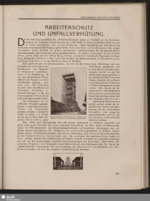 Arbeiterschutz und Unfallverhütung