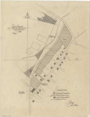 Gsaenger, Gustav; Moosburg - Unteres Gereuth (Bayern); Siedlung Fa. Steinbock - Teilerschließung A (Lageplan)