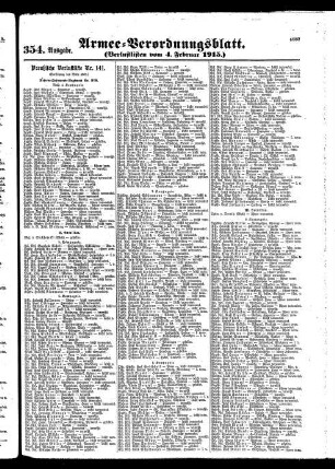 354.Ausgabe. Donnerstag, 4. Februar 1915