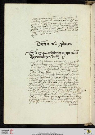 Dominica 2.a Aduentus [Predigttext, Mt 11,3]