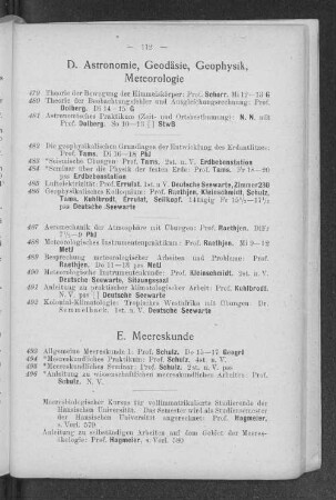 E. Meereskunde