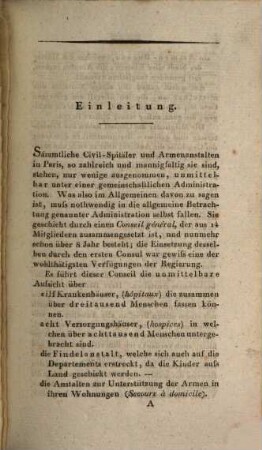 Neuester Zustand der vorzüglichen Spitäler und Armenanstalten in einigen Hauptorten des In- und Auslandes, 1. Die Spitäler und Armenanstalten von Paris