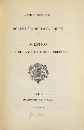 Documents diplomatiques de la France : (Ministère des) Affaires étrangères, 55