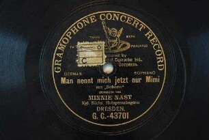 Man nennt mich jetzt nur Mimi : aus "Bohème" / [G. Puccini]