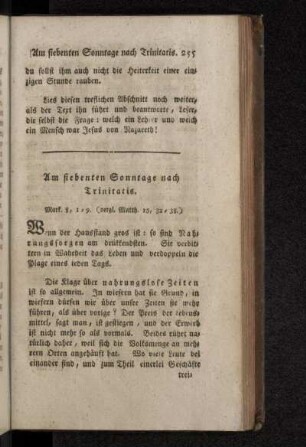 Am siebenten Sonntage nach Trinitatis.