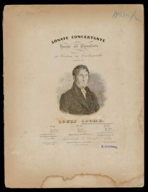 Sonate concertante pour Harpe ou Pianoforte et Violon ou Violoncelle : O. 115