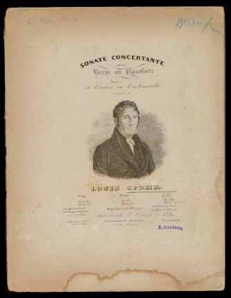 Sonate concertante pour Harpe ou Pianoforte et Violon ou Violoncelle : O. 115