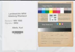 Entnazifizierung Kurt Allertz, geb. 04.03.1904 (Ingenieur)