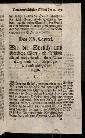 159-163, Das XX. Capitel