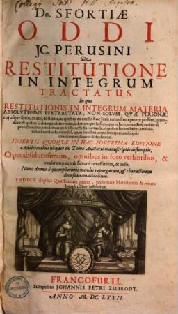 De restitutione in integrum tractatus, 1.