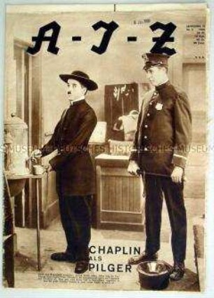 Proletarische Wochenzeitschrift "A-I-Z" u.a. über den antikolonialen Kampf in Afrika und einen Film mit Charlie Chaplin