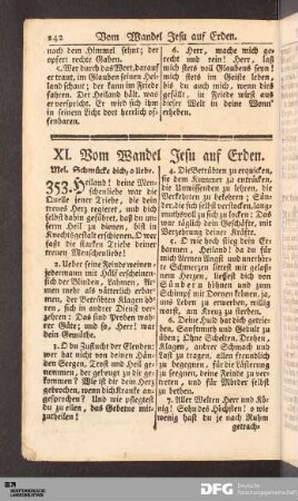 XI. Vom Wandel Jesu auf Erden.